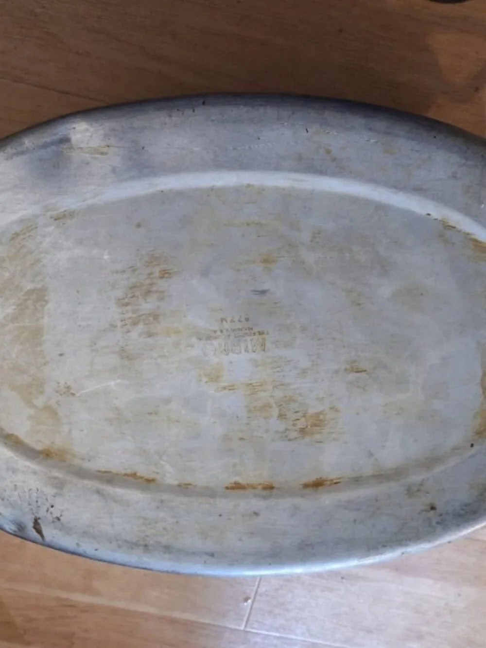 Vintage MCM 50’s Mirro Aluminum 877M Large Roasting Pan w/ Roasting Rack Good